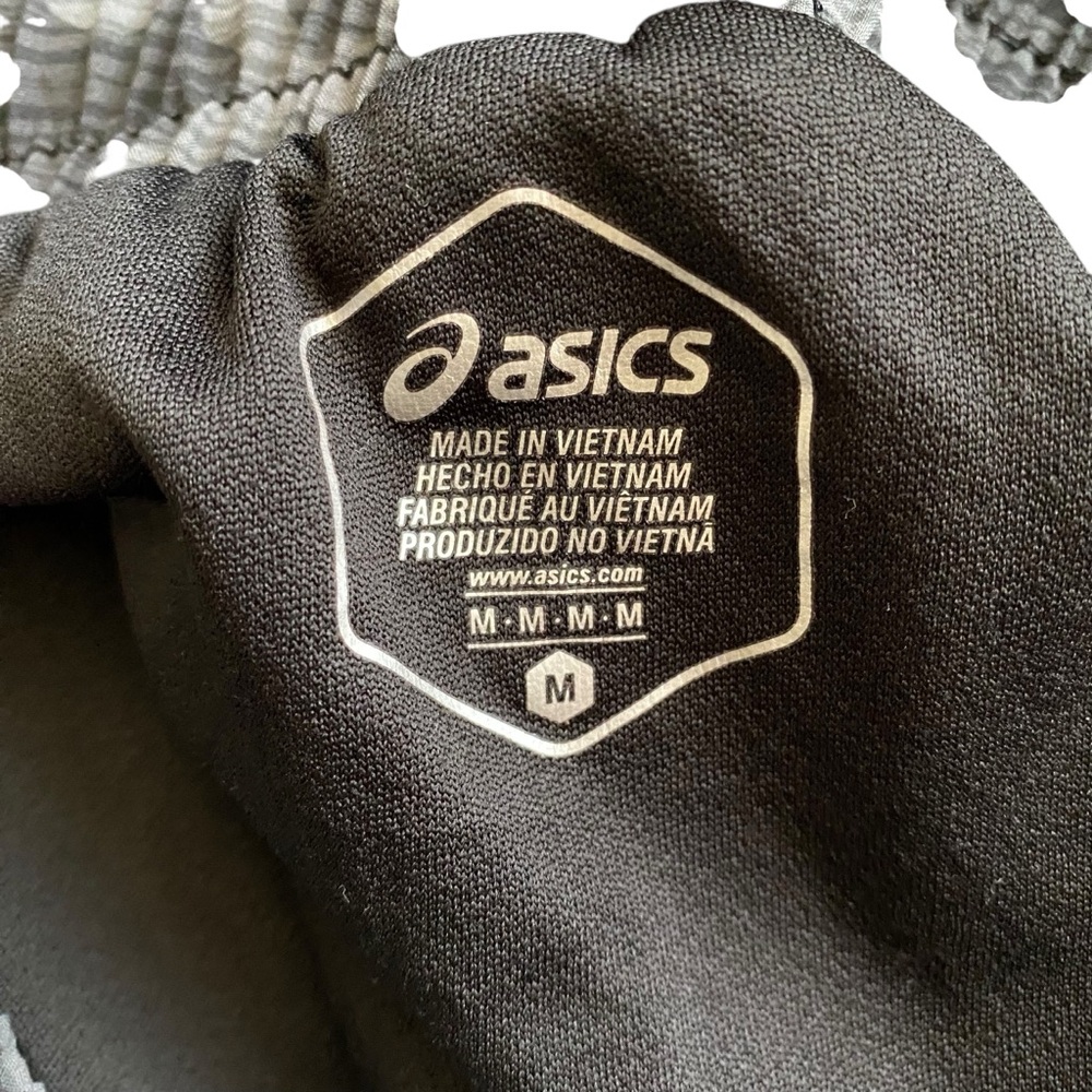 ASICS Gray Black Camo Print Athletic Running Shorts Women’s Size Medium - Picture 3 of 4